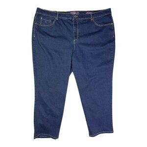 Gloria Vanderbilt Size 24W Short Amanda Blue Jeans Dark Wash Stretch